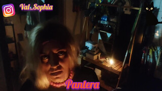 Pantera, Halloween edition – dildo in pussy – mirror