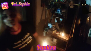 8. Pantera, Halloween edition – dildo in pussy – mirror