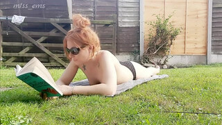 7. M1ss_ems topless (from 12:00) in her garden