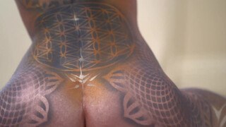 7. Sacred Geometry Yoga Body Painting on Natalie Mae