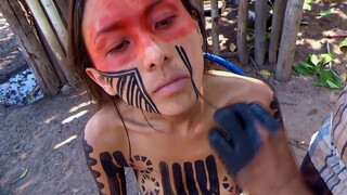 10. Amazonian Tribe Bodypainting Topless