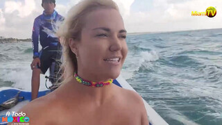 5. Jenny Scordamaglia naked on a boat