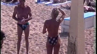 2. Home video: topless at the beach