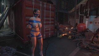 5. Resident Evil 3 remake Jill taped up huge boobs mod @0.15 and through out game play