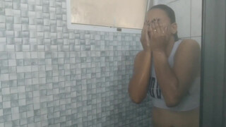 5. showering with shirt