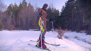 9. The snow is the perfect background for her beautiful ebony skin… and the body paint (3:12 or https://youtu.be/Kt4vuMBabjs?t=192)