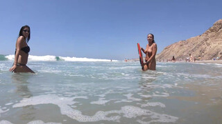 4. Nude girls enjoying the warm surf (1:42 or https://youtu.be/6ynpY-pHxUI?t=102)