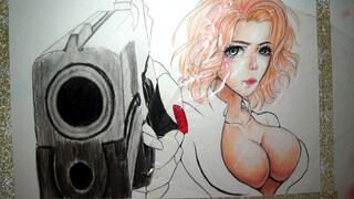 7. Black Widow Drawing Anime Style