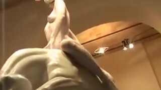 7. nude with paint: Girogirotondo di Franco Losvizzero _Mostra CABAL a Roma _con performer coniglio bianco