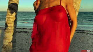 6. Red Sun Dress