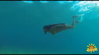 10. Naked swimmer
