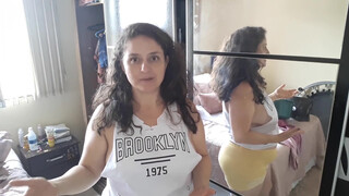 7:43 – Side boob and nipple in mirror