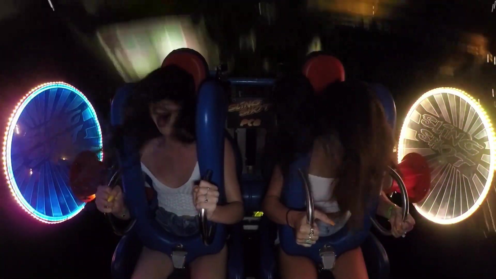 Titties out on slingshot